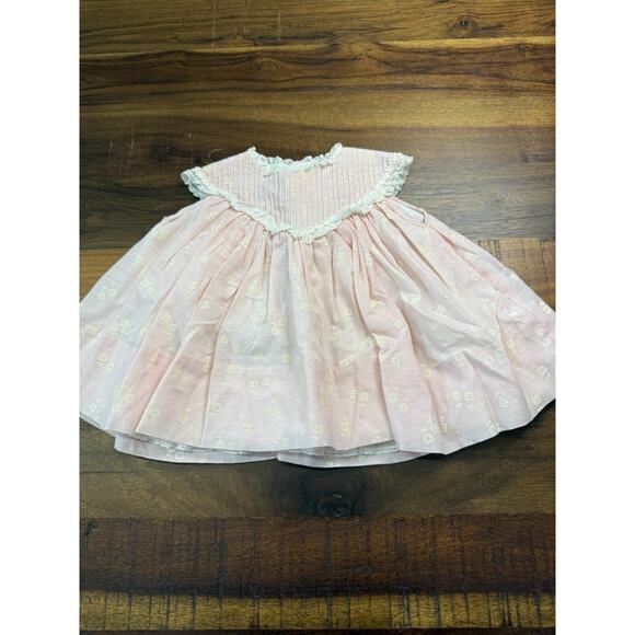 Vintage Smocked Pink Baby Dress Size 9-12 Months - Picture 1 of 4